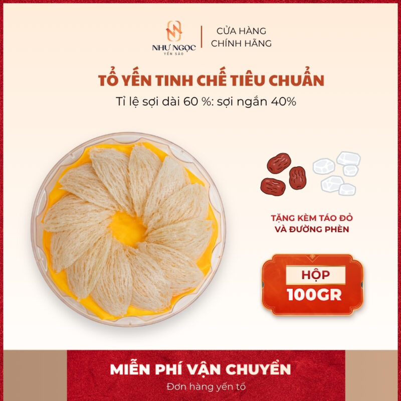 tổ yến tinh chế tiêu chuẩn