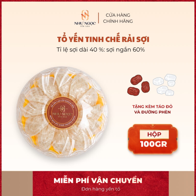 Tổ yến tinh chế rải sợi