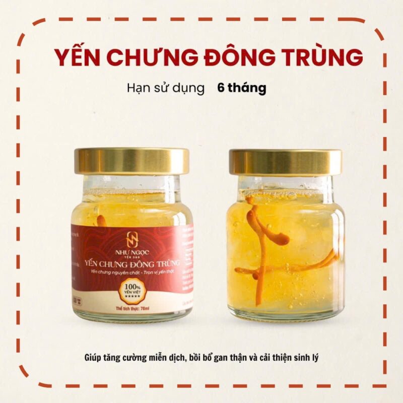 Yến chưng đông trùng